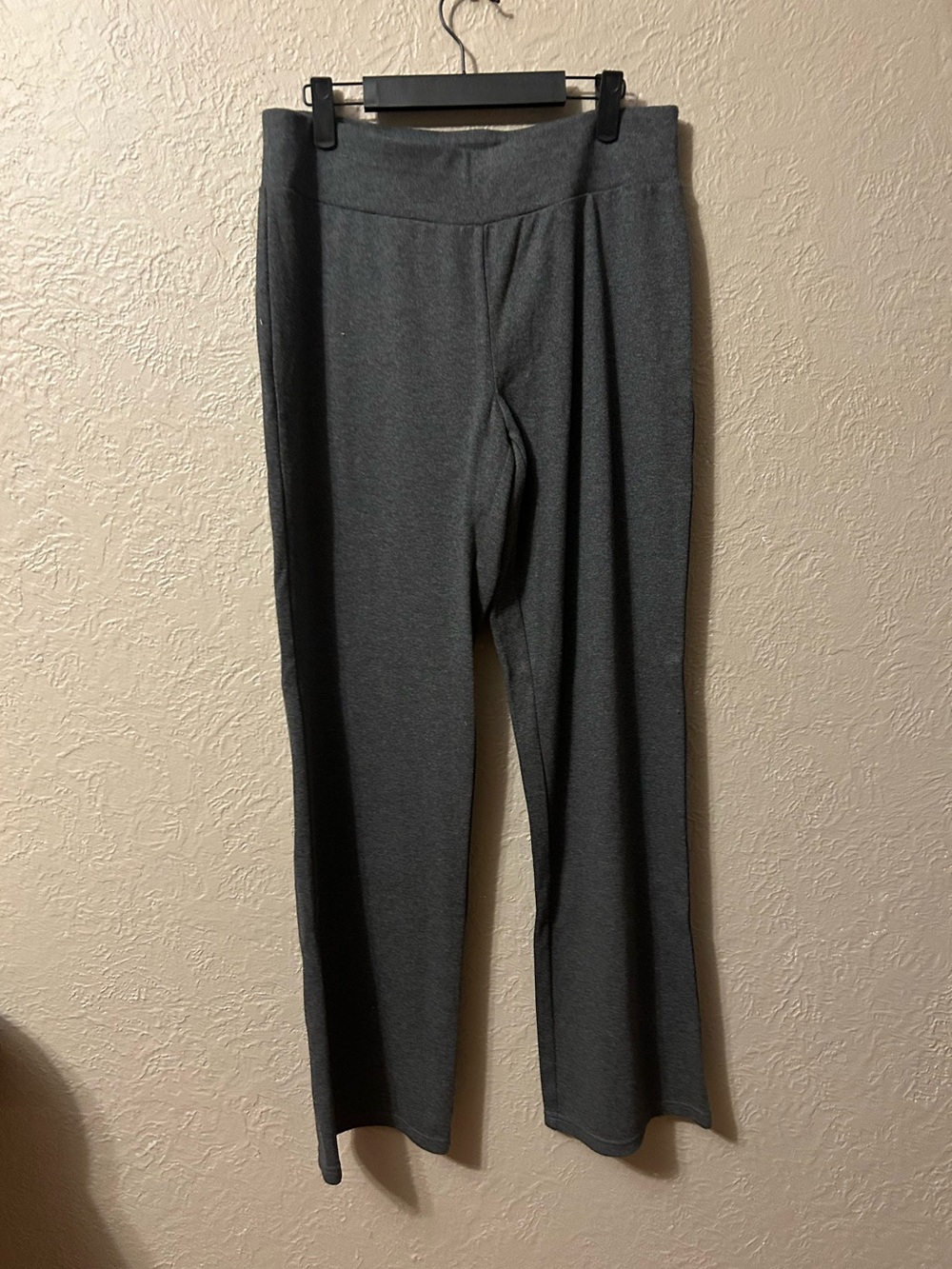 Liz Claiborne Charcoal Gray Wide-Leg Knit Pants
